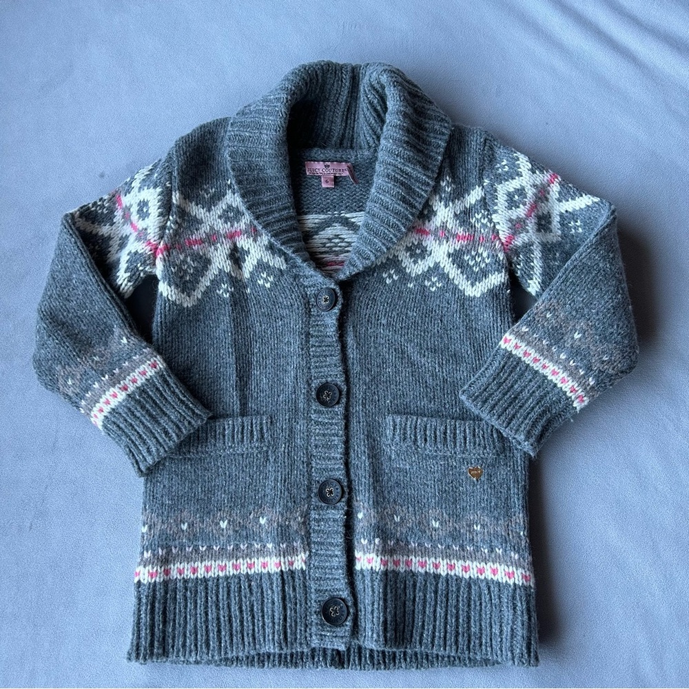 Juicy Couture ~ Knit Button Cardigan ~ Girls Size 6